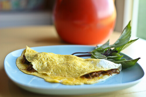 Thai Spring Roll Omelette made using OXO Egg Tools - The Spiced Life