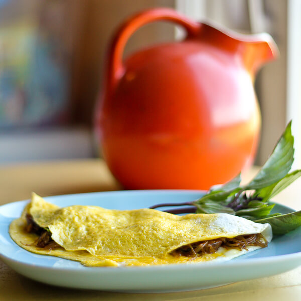 Thai Spring Roll Omelette made using OXO Egg Tools - The Spiced Life