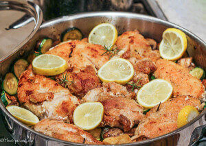 Italian Lemon Chicken with Zucchini and Mushrooms - The Spiced Life