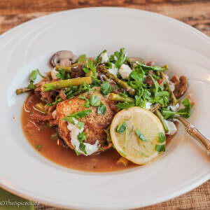 Italian Inspired Lemon Chicken with Asparagus, Mushrooms and Goat ...