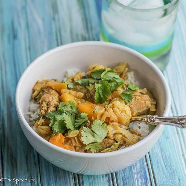 Lime Coconut Chicken Curry with Mangoes - The Spiced Life