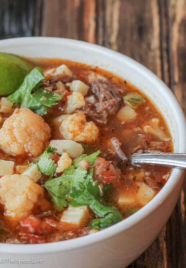 Mexican Beef Stew with Vegetables in the Slow Cooker - The Spiced Life